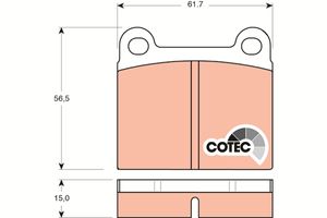 Remblokkenset, schijfrem TRW, u.a. für BMW, Alfa Romeo, Mercedes-Benz, Opel, Audi, VW, Porsche, Vauxhall, Talbot, Volvo, Maserati, Ford, Bedford, Rang