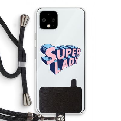 Superlady: Pixel 4 Transparant Hoesje met koord