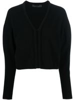 Federica Tosi cardigan en maille fine à col v - Noir