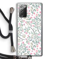 Sierlijke bloemen: Samsung Galaxy Note 20 / Note 20 5G Transparant Hoesje met koord