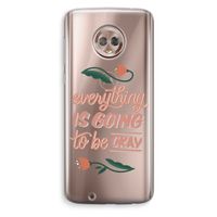 Optimistic flower girl: Motorola Moto G6 Transparant Hoesje