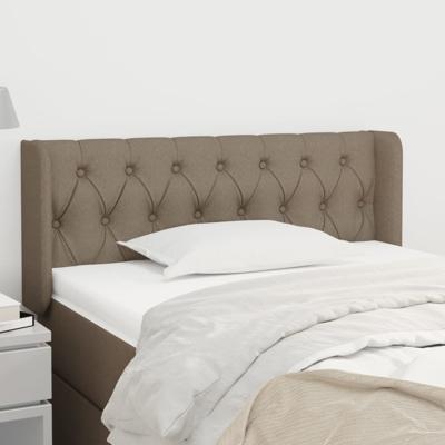 Hoofdbord met randen 93x16x78/88 cm stof taupe