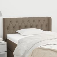 Hoofdbord met randen 93x16x78/88 cm stof taupe