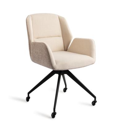 Jesper Home Eetkamerstoel 'Myoko' Glide Black, kleur Sandy Hill