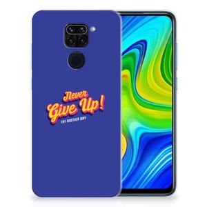 Xiaomi Redmi Note9 Siliconen hoesje met naam Never Give Up