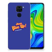 Xiaomi Redmi Note9 Siliconen hoesje met naam Never Give Up - thumbnail