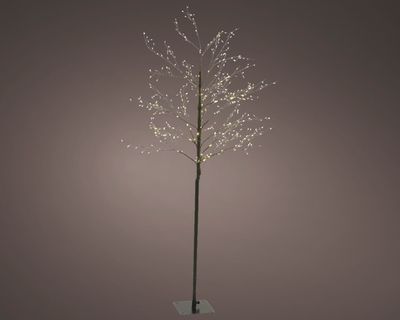 Micro LED boom d40h180 cm zwart/wit kerstverlichting - Lumineo