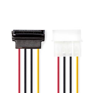 Nedis Interne Voedingskabel | Molex Male naar SATA 15-Pins Female | 0.15 m | 1 stuks - CCGP73505VA015 CCGP73505VA015