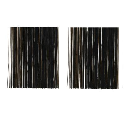 Decoris kerstboom folie slieren - tinsel - zwart - 2x zakje - 40 x 50 cm