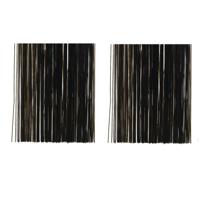 Decoris kerstboom folie slieren - tinsel - zwart - 2x zakje - 40 x 50 cm