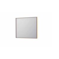 Spiegel INK SP32 90x4x80 cm Incl. Indirect LED-Verlichting Rondom en Spiegelverwarming Geborsteld RVS