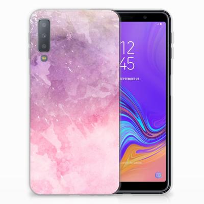 Smartphone hoesje Samsung Galaxy A7 (2018) Pink Purple Paint