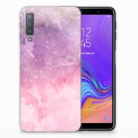 Smartphone hoesje Samsung Galaxy A7 (2018) Pink Purple Paint