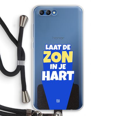 Laat de zon in je hart: Honor 10 Transparant Hoesje met koord