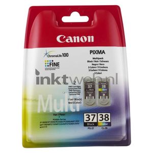 Canon PG-37/CL-38 inktcartridge 2 stuk(s) Origineel Zwart, Cyaan, Magenta, Geel
