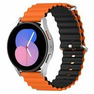 Ocean Style siliconen bandje - Oranje / zwart - Huawei Watch GT 5 (Pro) / GT 4 / GT 3 / GT 2 - 46mm Ocean Style siliconen bandje - Oranje / zwart - Huawei Watch GT 5 (Pro) / GT 4 / GT 3 / GT 2 - 46mm