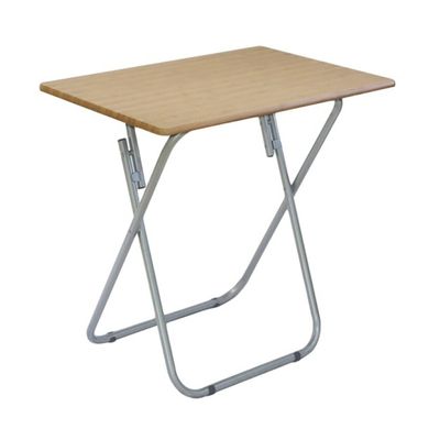 Bijzettafel - MDF hout - metaal - inklapbaar - L50 x B70 x H93 cm