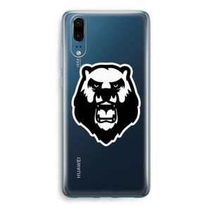 Angry Bear (white): Huawei P20 Transparant Hoesje