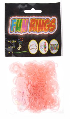 TOM Fun Rings armband vlechten zalmroze 325-delig TOM Fun Rings armband vlechten zalmroze 325-delig
