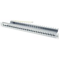 Telegärtner 100021492 24 poorten Netwerkpatchpaneel 483 mm (19) CAT 6A 1 HE Grijs-wit (RAL 7035) Niet ingericht