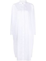 Asceno robe-chemise Allegra en coton à coupe mi-longue - Blanc