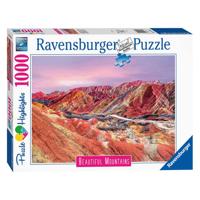 Ravensburger puzzel regenboogbergen, china, 1000st.