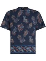 ETRO t-shirt en coton à imprimé cachemire - Bleu