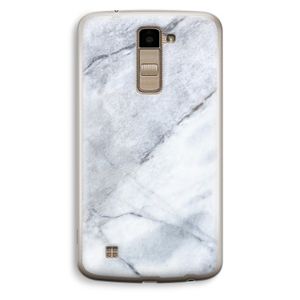 Witte marmer: LG K10 (2016) Transparant Hoesje