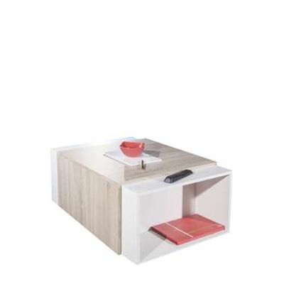 Symbiosis salontafel Halse - wit/eikenkleur - 38,1x65x67 cm