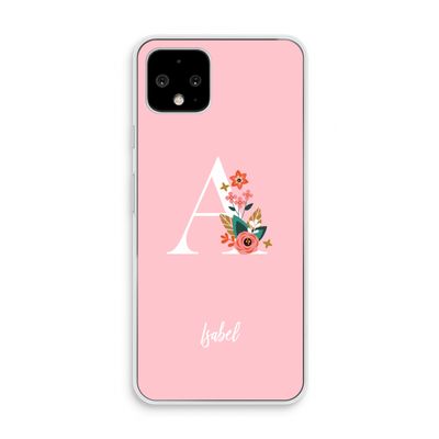 Pink Bouquet: Pixel 4 Transparant Hoesje
