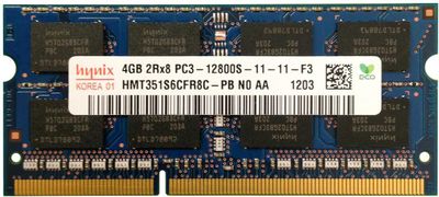 4GB SODIMM RAM SK Hynix hmt351s6cfr8c-pb | PC3-12800s-11-12 geheugen Refurbished