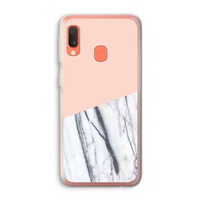 A touch of peach: Samsung Galaxy A20e Transparant Hoesje