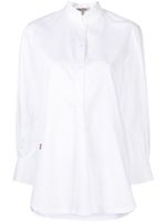 SHIATZY CHEN chemise en coton à col mao - Blanc - thumbnail