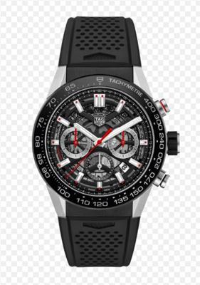 Horlogeband Tag Heuer CBG2A10 / FT6168 Rubber Zwart