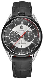 Horlogeband Tag Heuer CAR2C11 Krokodillenleer Zwart 22mm