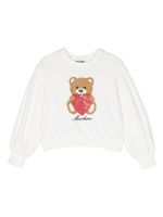 Moschino Kids sweat à imprimé Teddy-Bear - Blanc