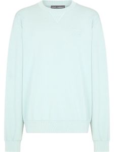 Dolce & Gabbana sweat à plaque logo - Vert