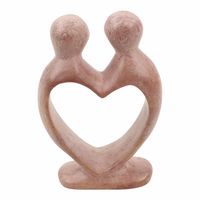 Abstract Zeepstenen Beeldje Verliefd Stel - thumbnail
