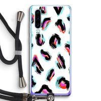 Cheetah color: Huawei P30 Transparant Hoesje met koord Cheetah color: Huawei P30 Transparant Hoesje met koord