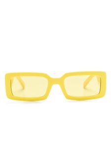 Dolce & Gabbana Eyewear lunettes de soleil carrées à logo imprimé - Jaune