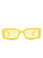 Dolce & Gabbana Eyewear lunettes de soleil carrées à logo imprimé - Jaune