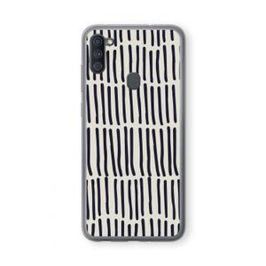 Moroccan stripes: Samsung Galaxy A11 Transparant Hoesje