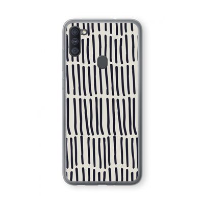 Moroccan stripes: Samsung Galaxy A11 Transparant Hoesje