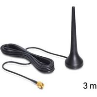 Delock 88690 GSM UMTS Sixband Antenne SMA 0 dBi omnidirectioneel met magnetische voet vast zwart - thumbnail