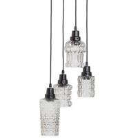 BePureHome Multiple Hanglamp - Metaal|Glas - Zwart - 170x26x26