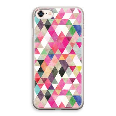 Gekleurde driehoekjes: iPhone 8 Transparant Hoesje
