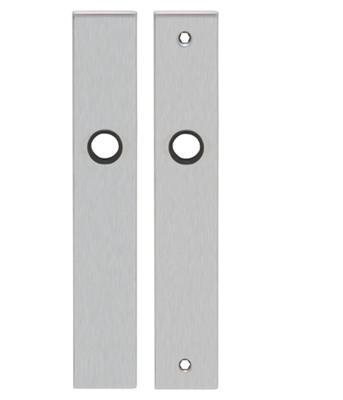 Schildpaar rechthoek LS rvs mat WC90