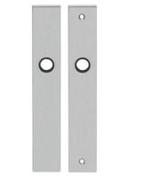 Schildpaar rechthoek LS rvs mat WC90