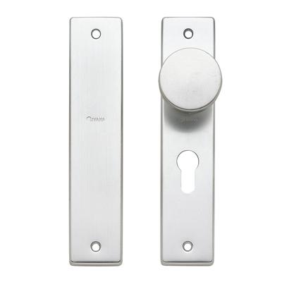 Ivana basic knopschild - cilindergat 55 - met binnenschild - aluminium F1
