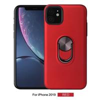 360 Rotary multifunctionele stent PC + TPU Case voor iPhone XIR (2019) met magnetische onzichtbare houder (rood)